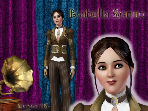 Sims 3 — Isabella Sonno by SimonettaC — Isabella the Sim inspired by the song Sleep Isabella by Abney Park. A Steampunk