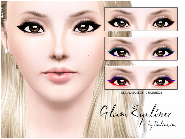 Sims 3 — Glam Eyeliner by Pralinesims — New fine, beautiful eye make up for your sims! Your sims will love their new look
