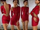 Sims 3 — Swarowsky basckless Dress by Zamok — Recolorable. I hope u like it!