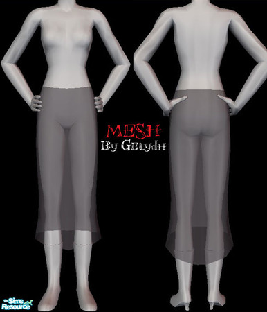 Sims 2 — MESH - Tattered Alpha Dress for Adult Females (REA25) by gelydh — New full-body mesh for adult females with