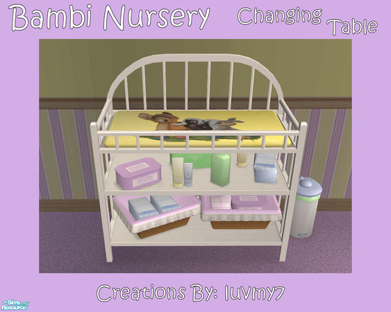 Sims 2 — Bambi Nursery -  Changing Table by luvmy7 — A nice Changing Table recolored to match my Bambi Nursery. Enjoy.