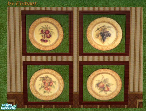 Sims 2 — Reflex Prague Paintings - Plates by Eisbaerbonzo — Painting to match my Reflex Hall in earthgreen