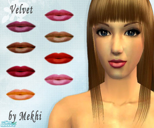 Sims 2 — Velvet by Mekhi — Comes in 8 colours, enjoy! 