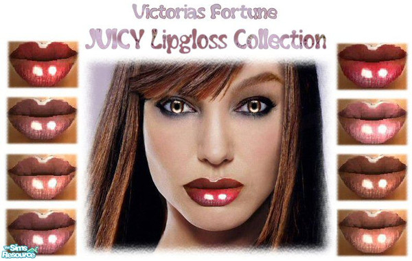 Sims 2 — VF Juicy Lipgloss Collection by fortunecookie1 — Big, plump, juicy is how I would describe this new lipgloss!