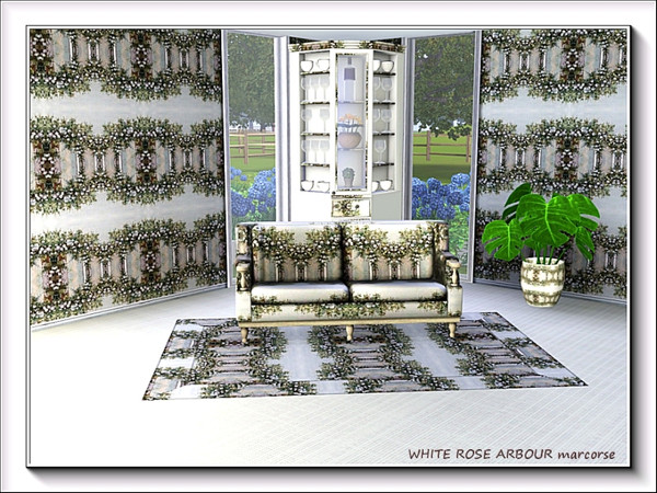 Sims 3 — White Rose Arbour pattern by marcorse — A pretty floral pattern featuring a rose arbour design