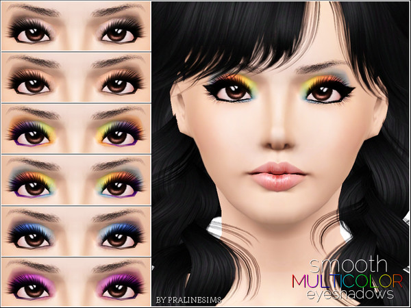 Sims 3 — Smooth Multicolor Eyeshadows 1.0 by Pralinesims — New beautiful eyeshadow for your sims! Your sims will love