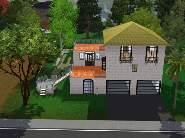 Sims 3 — Blue Hills 43 by Silerna — Blue Hills 43 is a nice house for big or small families. You can find the garage on