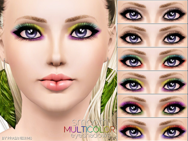 Sims 3 — Smooth Multicolor Eyeshadows 2.0 by Pralinesims — Beautiful eyeshadow for your sims! Your sims will love their