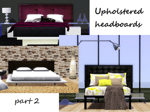 Sims 3 — Upholstered headboard PART 2 by patrymad — Second part of &amp;quot;upholstered headboards&amp;quot; The