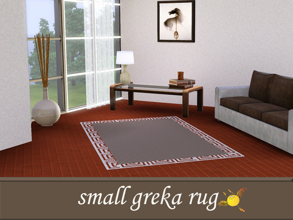 Sims 3 — evi small greka rug by evi — A small very handy rug which ends to a greka design and can fit and decorate every