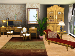 Sims 3 — Elegant Homeoffice by ShinoKCR — Here is a new Set for the Elegant Serie: The Homeoffice It comes in a warm wood