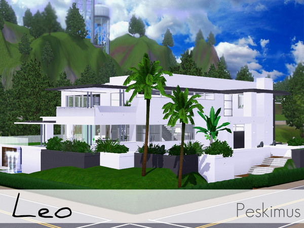 Sims 3 — Leo by peskimus — Magnificant mansion for your rich simmies! Modern, clean cut lines, bold architecture and