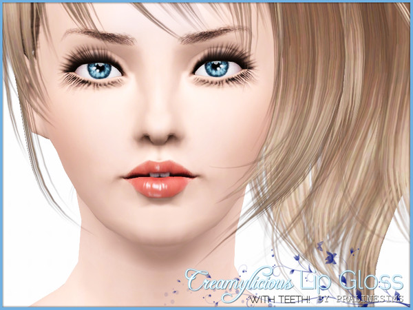Sims 3 — Creamylicious Lipgloss WITH TEETH by Pralinesims — New beautiful lip gloss for your sims! Your sims will love