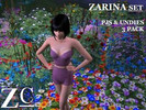 Sims 2 — ZARINA set by zebracrossing2 — LACE high-waist briefs & strapless bra. THREE colours: Turquoise, Burnt