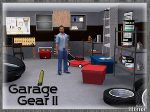 Sims 3 — Garage Gear 2 by Illiana — 12 more items to add to your garage collection! Set includes a tool chest, ladder,