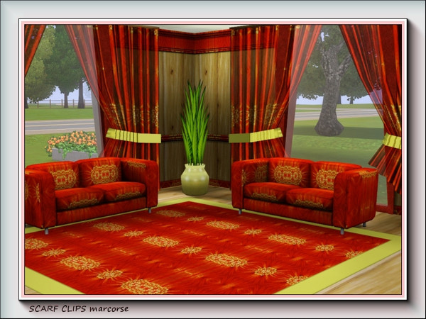 Sims 3 — Scarf Clips pattern by marcorse — This pattern is taken from real life and is a stylised depiction of my orange