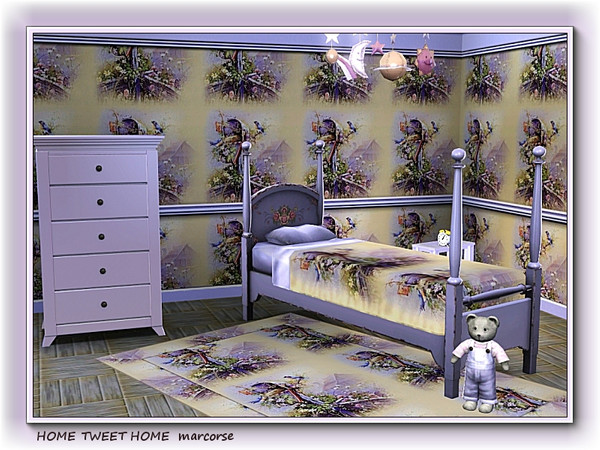 Sims 3 — Home Tweet Home pattern by marcorse — Bluebirds nesting in a disused mailbox . . or did they just become