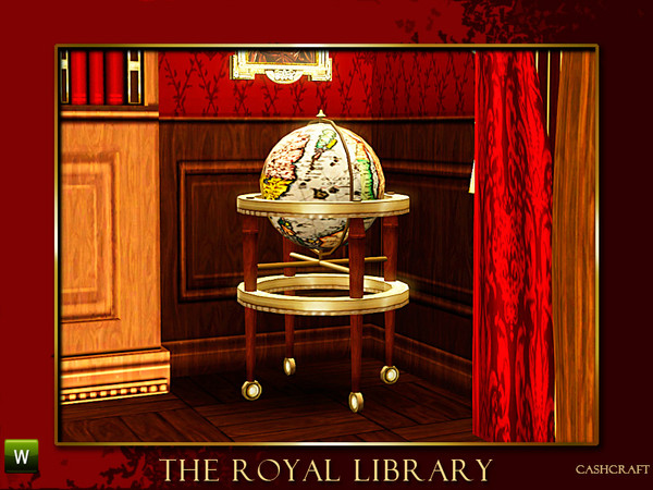 Sims 3 — Royal Library Globe by Cashcraft — A vintage globe for the Royal Library. Created for TSR.