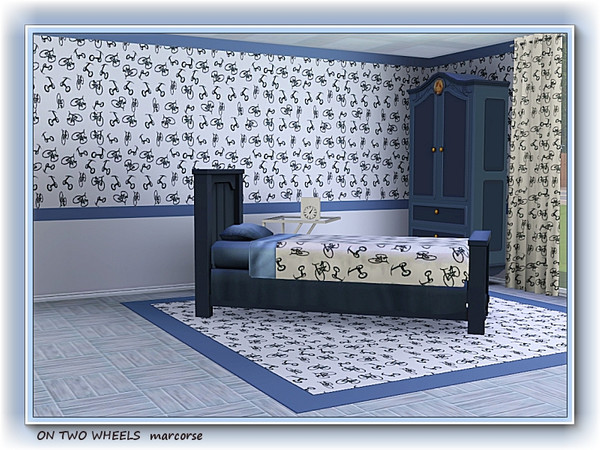 Sims 3 — On Two Wheels pattern by marcorse — A simple repeat pattern featuring scooters and bicycles . . . transport on