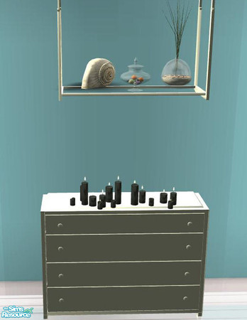 Sims 2 — PBBedroom - Recolor cream - Candles black by ShinoKCR — 