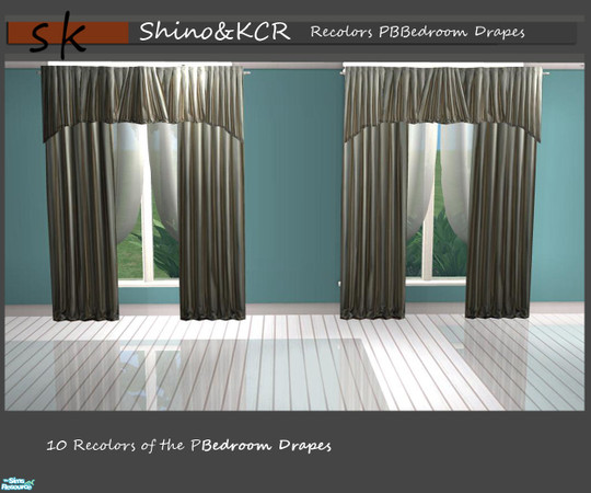 Sims 2 — PB Bedroom - Recolors Drapes by ShinoKCR — 10 Recolors of the Bedroomdrapes
