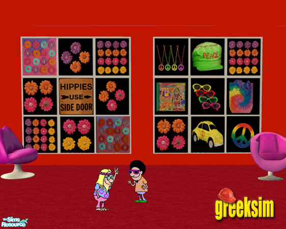 Sims 2 — grks Those Days! by greeksim — Those days!... Hippies for ... glamour life!... Recoloring of Les Bledgemann