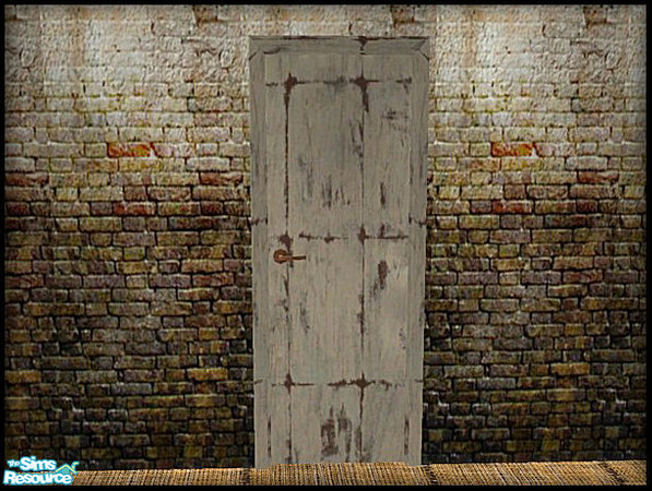 Sims 2 — Poor Folk Furniture - Just a Door by galilea — Old, beat up door but still opens and closes, and is affordable