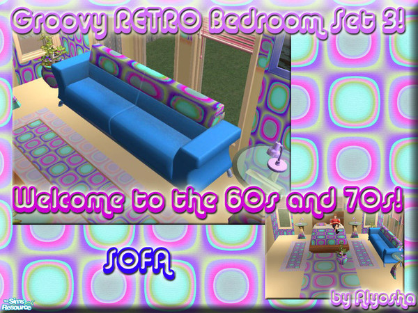 Sims 2 — Groovy RETRO Bedroom Set 3 - Sofa by Alyosha — The third and last part of my Retro Bedroom Series, this time,