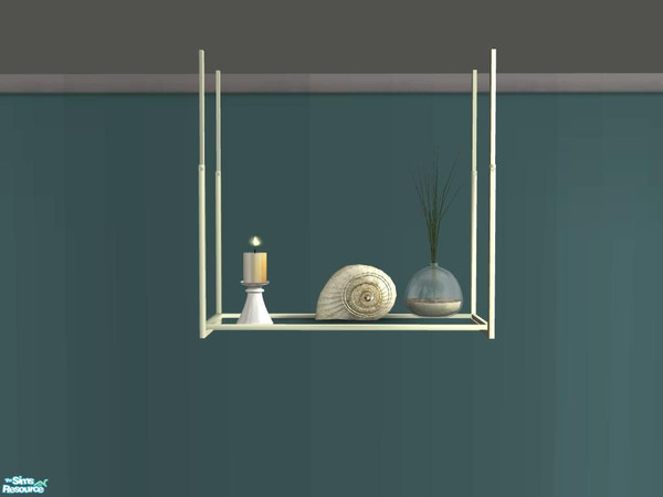Sims 2 — PBBedroom - Recolor cream - Hanging Shelf white by ShinoKCR — 
