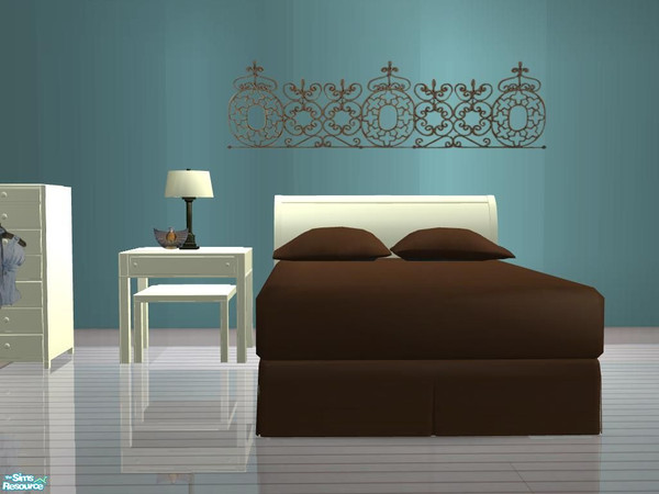 Sims 2 — PBBedroom - Recolor cream - DBed creamwoodnchoclate by ShinoKCR — 