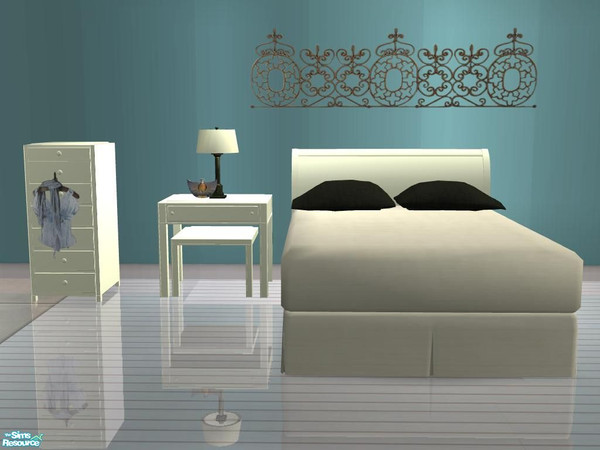 Sims 2 — PBBedroom - Recolor cream - DBed creamwoodncream by ShinoKCR — 