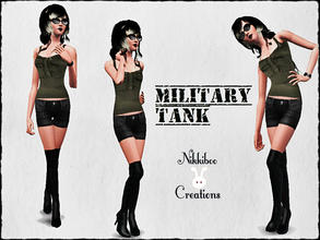 Sims 3 — Military Tank by XxNikkibooxX — Recolorable tank for your young adult and adult sims. Available for everyday