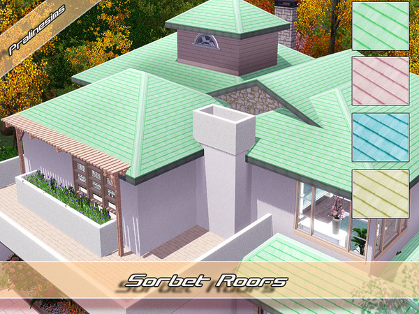 Sims 3 — Sorbet Roofs by Pralinesims — By Pralinesims