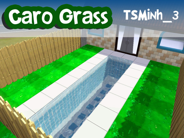 Sims 3 — Caro Grass by TsminhSims — A Simple Grass. This is based on Plant vs. Zombie Terrain.