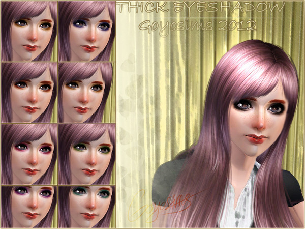 Sims 3 — ★Thick Eyeshadow★ by goyosims2 — First of all, Thank you for 1000 hits on the previously