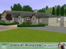 Sims 3 — Poolside Bungalow. by jasper321 — Spacious bungalow 2 beds, 3 bath, basement gym, space for 2 cars and a luxury