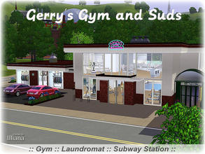Sims 3 — Gerry's Gym and Suds by Illiana — Get a great workout, and then just swing in next door to clean the smell of