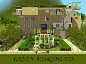 Sims 2 — evi2s Green Apartments by evi — This apartment lot is designed surrounding by different areas for plants,