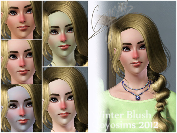 Sims 3 — Winter Blush by goyosims2 — I watched The Hunger Games, and I saw Katniss' red nose. so I decided to make this