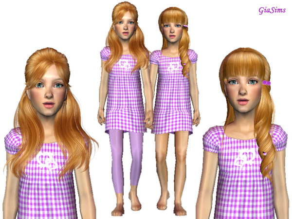 Sims 2 — Girls Pajama Set 2 by giasims — Girls Pajama Set 2