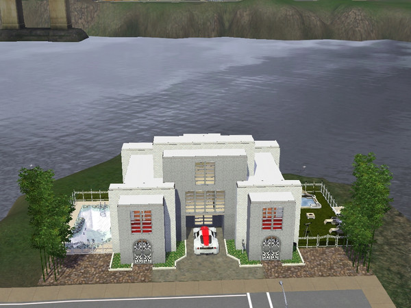 Sims 3 —  by Xodess — This luxury living is extravagant and modern and is big enough for a family of four (assuming you