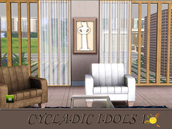 Sims 3 — evi Cycladic idol 1 by evi — Cycladic art encompasses the visual art of the ancient Cycladic civilization, which