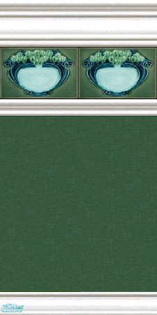 Sims 2 — jsf2CottageNouveau5 by jsf — Organic shapes in aqua, mint and indigo blue on a ground of sea green form these