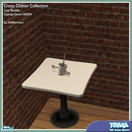 Sims 2 — Cup Buddy - Upside Down MESH by MsBarrows — What do your Popularity sims do when they\'re lacking in friendship?