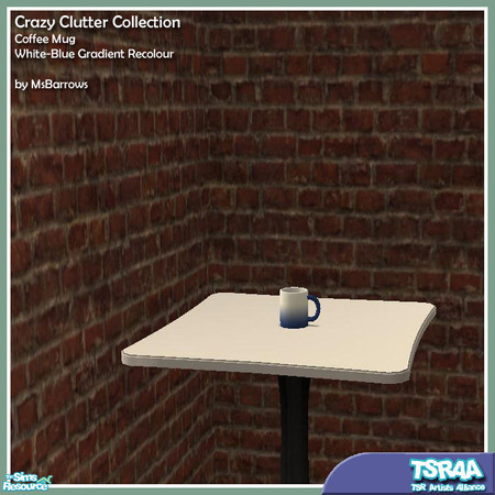 Sims 2 — Coffee Mug - Blue Gradient by MsBarrows — Whether you prefer coffee or tea, or just need a handy container to