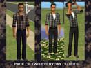 Sims 2 — Everyday Outfit by ali-p — An everyday outfit for male adult sims. Featuring checked open shirt with coloured