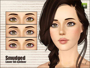 Sims 3 — Smudged lower lid eyeliner by Gosik — New eyeliner for female and male sims in every age (teens, adults and