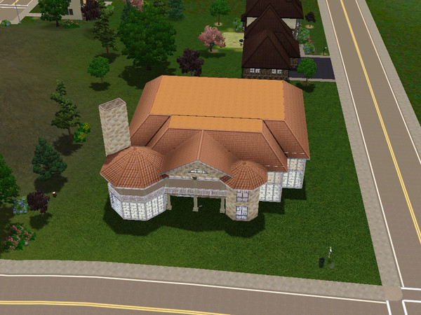 Sims 3 — Small Villa by jayyboi20102 — 3BR, 3BA, 3 car garage, music/hobby room, workout room, 2 balconies, 2 car garage,