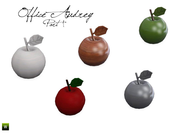 Sims 3 — Audrey Office Apple by BuffSumm — Decorative apple matching the Audrey Office Set in addition for the *Audrey