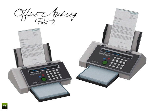 Sims 3 — Audrey Office Printer by BuffSumm — Decorative printer matching the Audrey Office Set in addition for the